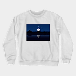 Shooting Star D20 Dice RPG Night Roleplaying Landscapes Crewneck Sweatshirt